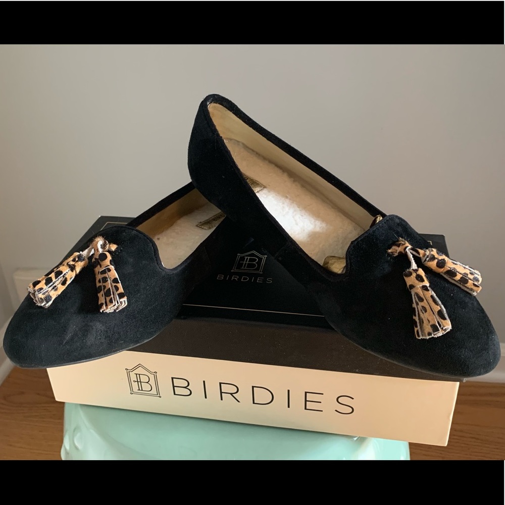 Birdies Blackbird Black cheetah tassel (Sold out online!) Very gently worn.